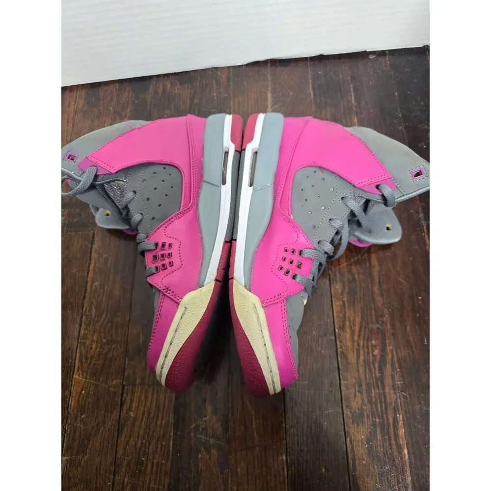 Jordan Sparkle Pink and Gray High Top Sneakers 6.5 Y